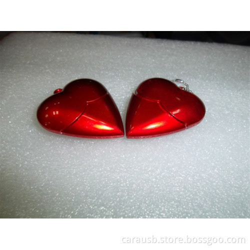 CaraUSB Plastic heart-shaped Valentine's Day theme Usb disk flash drive personalized jewelry custom advertising items